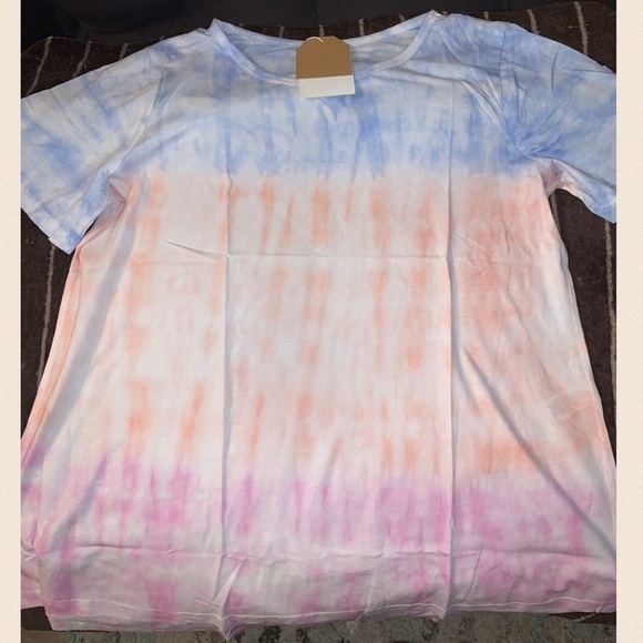 Sky Multi Color Cloud Tie Dye T-Shirts - Picture 6 of 8